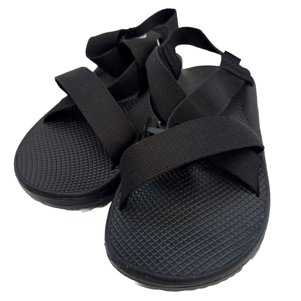 Men's 11 M Chaco Mega Z/Cloud Sandals Solid Black J106635 Hiking Slingback Trail